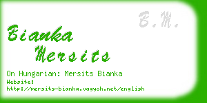 bianka mersits business card